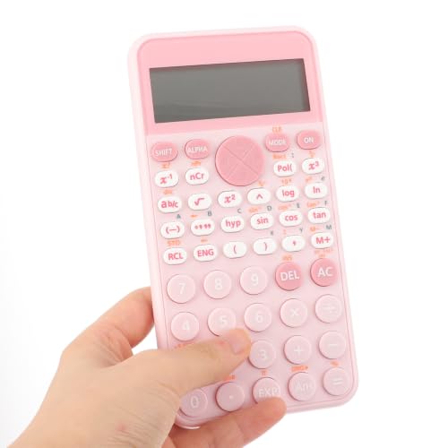 Calculadora científica portátil rosa Lurrose con batería botón para concursos 4