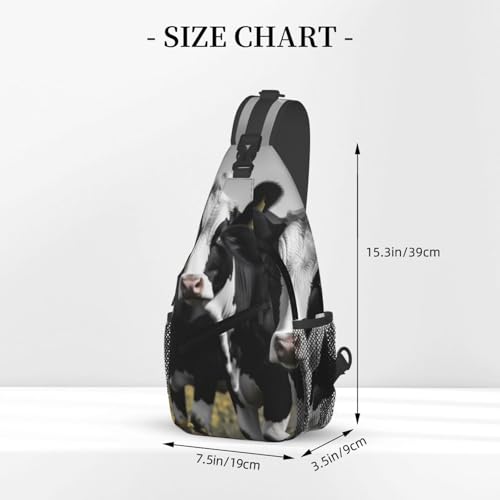 Bolso Cross Chest negro para hombre y mujer miniatura 3