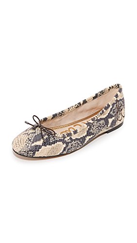 Image of Sam Edelman Women's Felicia Ballet Flat, Modern Ivory Snake, 5 M US