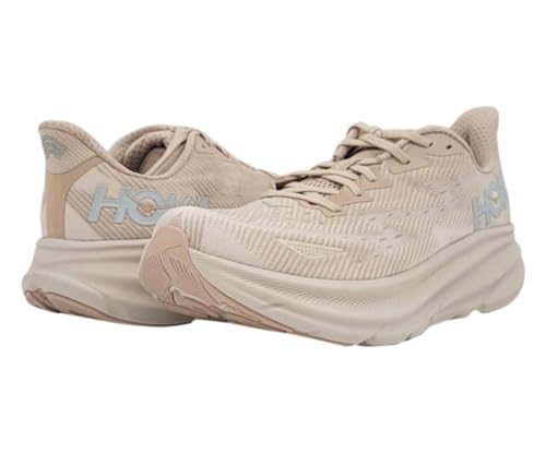 HOKA ONE ONE Clifton 9 Womens Shoes Size 8.5, Color: Shifting Sand/Eggnog