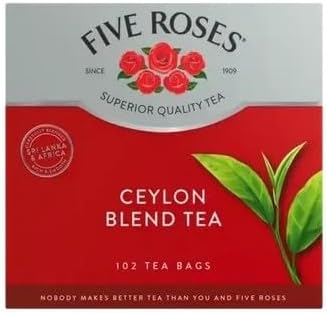 Five Roses Ceylon Blend Tagless 102 Tea Bags (Pack of 48)