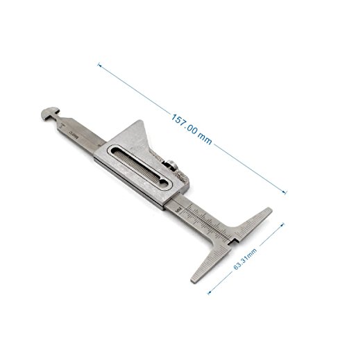 Calibrador de soldadura Hi-Lo para espesor de tubería, desalineación interna, ángulo de bisel y medición de longitud de filete en pulgadas/mm miniatura 2