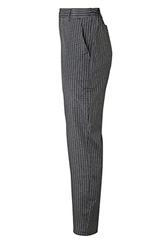 VELILLA Küchenhose, kariert, mehrere Taschen, Unisex, für Erwachsene, schwarz kariert, L