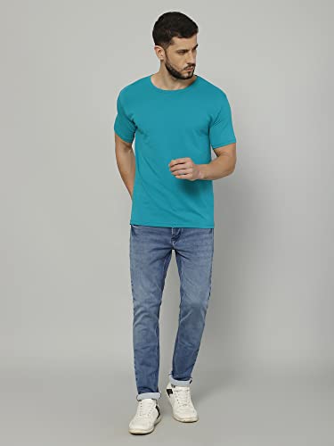 Image of T-Shirt for Men - 100% Cotton Casual T-Shirt | Half Sleeve, Round Neck 4 Way Stretch Fabric | Slim Fit T-Shirt