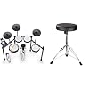 Alesis Nitro Max Kit Electronic Drum Kit with Quiet Mesh Pads & RockJam Adjustable Drum Stool with Padded Seat