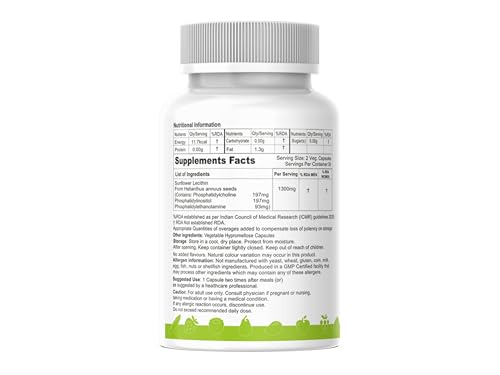 Image of by LeeWell Sunflower Lecithin Supplement, 60 Capsules