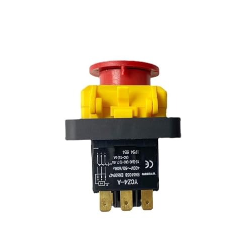 Interruptor electromagnético con botón pulsador YCZ4-A de 15A y 7 pines 3