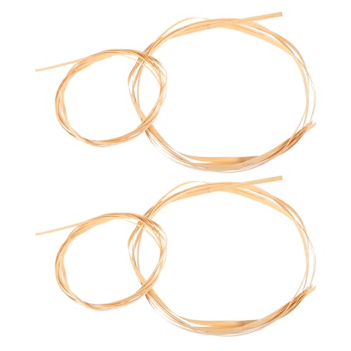 SHINEOFI 4 Lamelles de Bambou pour Tressage Artisanal Rouleau de Lamelles Fines et Flexibles Matériau de Cannage Naturel Largeur 6 MM et 10 MM Épaisseur 05-06 MM Longueur 3 M pour