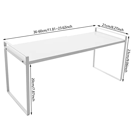 Support de four à micro-ondes blanc extensible pour comptoir moderne