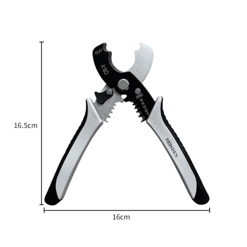 Image of BOOSDEN 8 inch Cable Cutters & Stripper, Awg Wire Cutters, Heavy Duty, Spring Loaded, Non-Slip Plastic Handle, Manganese Steel Blades