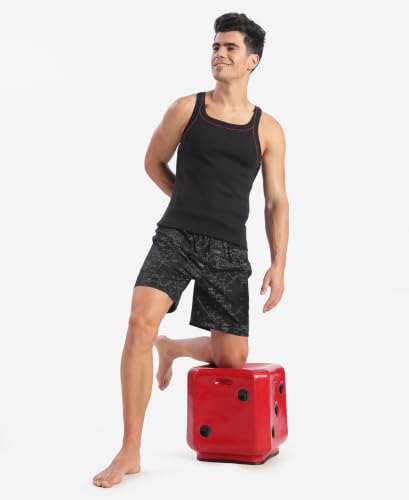 Image of Jockey US54 Men Super Combed Cotton Square Neck Gym Vest with Graphic Print