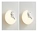 Creative Moon Wall Lamps Resin Animal Bear Rabbit Light Baby Nursery Room Bedside Wall Lights Indoor Boy Girl Bedroom Lamp,for Bedroom