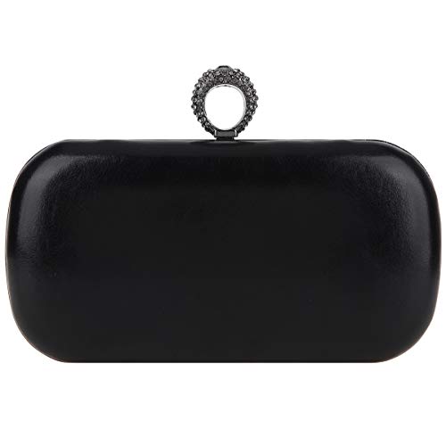 Fawziya Knuckle Clutch Evening Bags For Women Purses And Handbag-Black