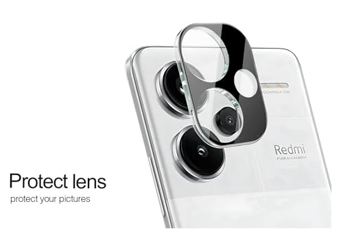 Image of ZARALA Glass Camera Lens Protector For redmi note 13 pro plus [9H Hardness] [6D Lens Protector ] [Easy Installation] Black (redmi note 13 pro plus)