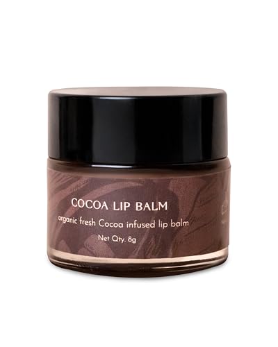 Image of Kridha Cocoa Lip Balm with Beeswax & Cocoa Butter - Natural Lip Moisturizer for Dry & Chapped Lips - Nourishing Lip Care with Organic Cocoa Infusion - Non-Sticky Hydrating Lip Balm for Men & Women - 8g