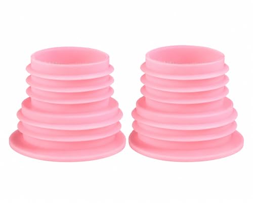 Image of Drain Pipe Seal Hose Silicone Plug,Silicone Sealing Plug Kitchen Pipe Sewer Seal Ring Washing Machine Drain Multipurpose Pipe Connector Bathroom Kitchen Laundry (Pink)