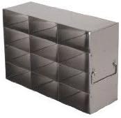 Alkali Scientific UFMX-342 Stainless Steel Upright Freezer Rack for Matrix Rack, 10-19/32" Length x 5-3/16" Width x 9-51/64" Height