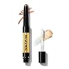 Morphe Mixed Signals Dual-Ended Eyeshadow Stick - Cream Eyeshadow Pigment & Chrome Liquid Flakes for Bold, Layered Eye Makeup Looks - BFF/FWB (0.028 oz)