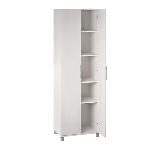 Systembuild Camberly 24" Utility Storage Cabinet, Ivory Oak #TOP7