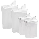 Buddeez Bag In All Purpose Food 4 Piece Dispenser Set - Includes 2 x 8 Quart and 2 x 3.5 Quart Containers - Pet and Pantry Storage