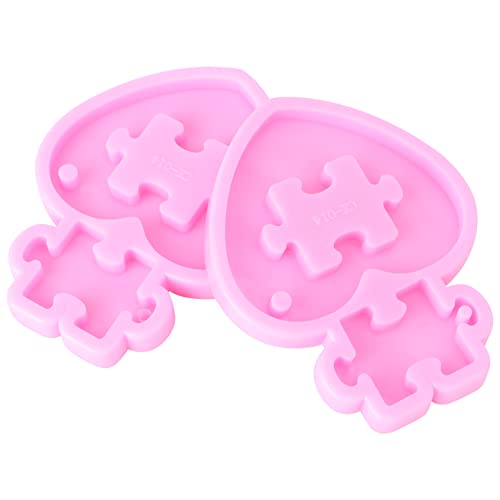 Holibanna 2 St Nyckelring Form Alla Hjärtans Dag Godisformar Silikongummiformar Hjärtformad Silikon Silikonformar Hjärta Smycken Underlägg Nyckelring Silikonspets Silikagel Bakform Fudge