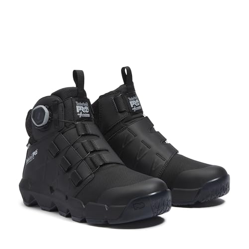 Timberland PRO Men's Morphix BOA 6 Inch Composite Safety Toe Waterproof Industrial Work Boot, Blackout Leather, 10 M US