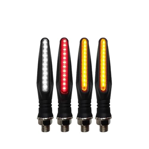 Clignotants de pour moto clignotant IP68 24led feu course DRL universel rouge blanc
