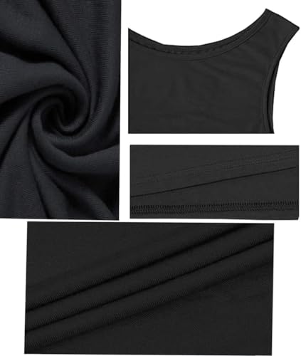 Image of Sun Dress for Women Casual Sleeveless Beach Cover up Dresses with Pockets