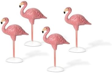 Department 56 Village Flamingos Accessory Figurines (Set of 4)
