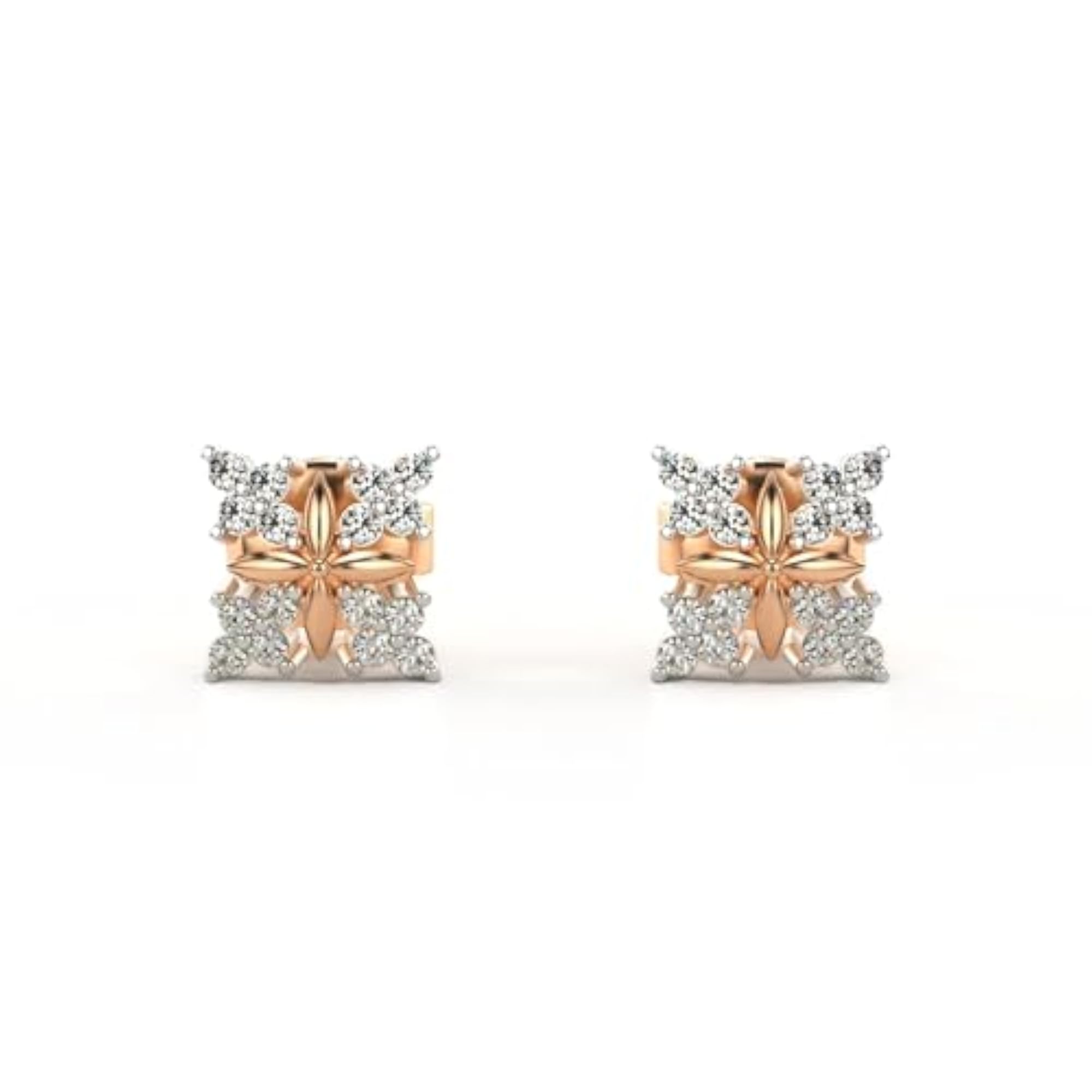 Women's Sterling Silver 0.18cts Lab Grown Diamond Earrings, Elegant