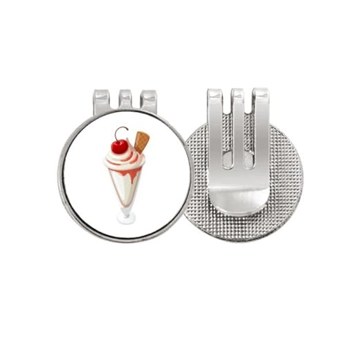 Marqueur de balle de golf conique cerise en émail idée cadeau sport