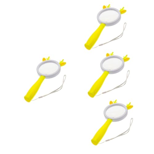 Operitacx 4 Stück Handlupe Weihnachtsspielzeug Kinderlupe Leselupe Mit Griff Outdoor-spielset Für Kinder Erkundungslupe Vergrößerungsgläser Buntglaswerkzeuge Insekt Acryl Handhaben Ältere