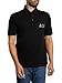 Armani Exchange Men's Gold Logo Polo, Black Shade Gold, Large