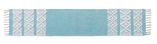 Image of Premium Boho Cotton Table Runner for 4 6 Seater Dining Table |Center Table |Coffee Table|Dining Table|Eating Area|Table Decor(14*72 INCHES)|Light Blue| SZPR 049