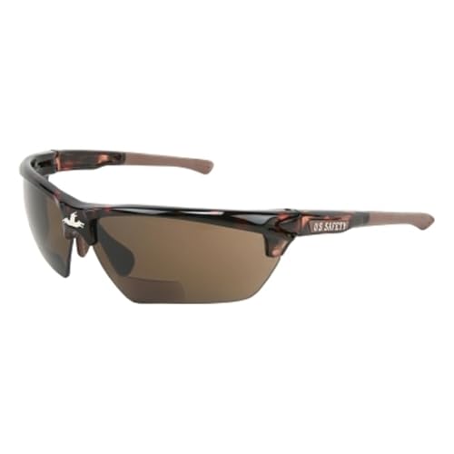 Image of MCR Safety DM13H20BPF Dominator DM3 2.0 Diopter Safety Glasses with Brown Lens