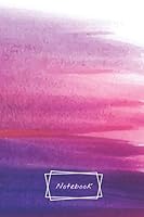 Notebook: Lined Modern Journal Notebook - Purple Pink Watercolor - 120 pages - 6 x 9 inches 1659384931 Book Cover