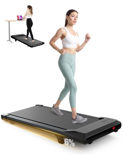 Superun Walking Pad with 6% Incline Under Desk Treadmill 3 in 1 Portable Treadmills for Home with Remote Control LED Display 2.5 HP Quiet Mini Treadmill for Office Home Use 300 Lbs Capacity
