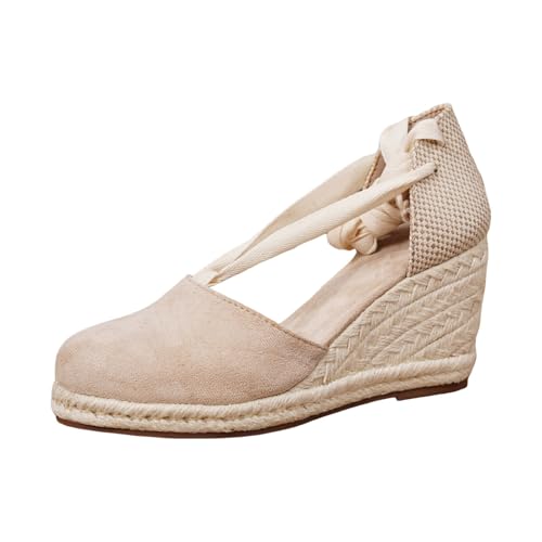 Chaussures plateforme bohème d'été et sandales compensées élégantes pour femme