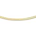 Saris and Things 14K Yellow Gold 3mm Domed Omega Necklace 18 Inch