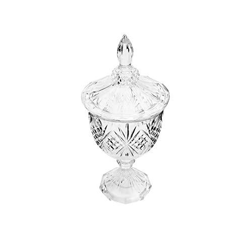 Potiche de Cristal com Pé Dublin 11,5cm x 24,5cm - Lyor