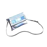 VALICLUD Abend Pu Silber Für Schulter Umhüllen Tote Party Geldbörse Tasche Leder Handtasche Umhängetasche Glänzend Nachricht Kupplung Hologramm Hochzeit