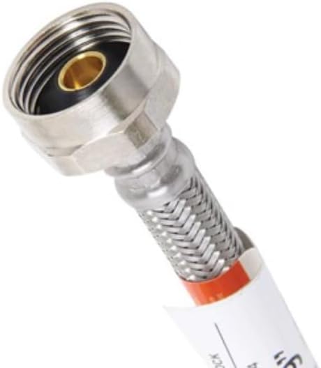 8 Pack - Braided Stainless Steel 9" Toilet Supply Line, 3/8" OD x 7/8" x 9" Long, Flexible Water Connector Hose with brass nuts on both ends