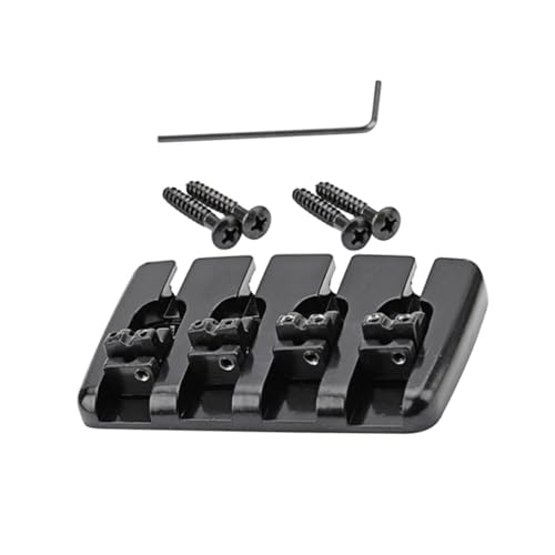 Chevalet de basse noir Ga1010 en métal avec vis de rechange complet