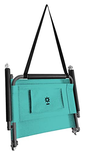 Image of Neso Beach Chairs - Lightweight, Portable and Foldable Recliner Beach Chairs for Park, Camping and Outdoor Adventures - with Slip Pockets and Shoulder Strap - 2 Pack - Seafoam - XL
