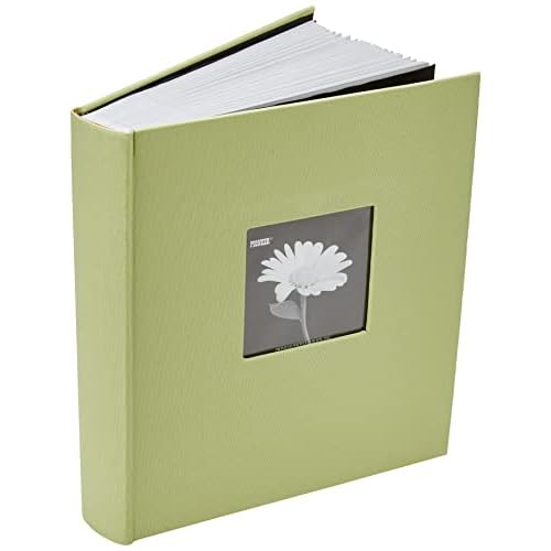 Fabric Frame Cover Photo Album 200 Pockets Hold 5×7 Photos, Sage Green