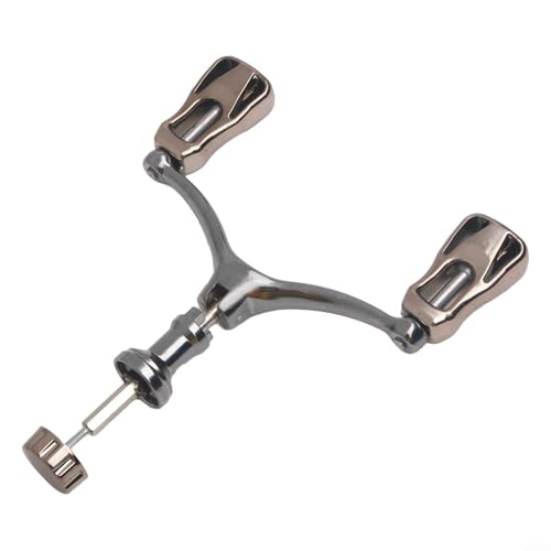 Carrete de pesca ligero de doble mango diseñado para 1000 5000 carretes de pesca, construcción de metal CNC para un uso duradero (plateado)