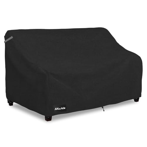 Image of ANartcle 3-Seater Patio Sofa Cover,85W x 37D x 35H Inches Outdoor Couch Cover,100% Waterproof Heavy Duty Patio Sofa Covers,Patio Furniture Covers,Black