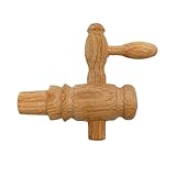 Handmade Oak Barrel Spigot | Vintage Wooden Tap for Whiskey, Wine, Bourbon, Rum, Kombucha | Natural Cork Seal | 9cm Wooden Faucet for Barrels, Kegs, Casks