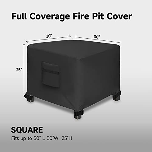 SORALEK Heavy Duty Square Gas Fire Pit Cover #TOP24