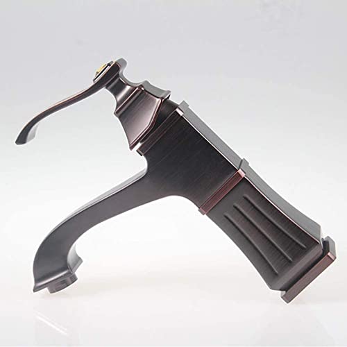 Robinet de salle de bain anti-calcaire en laiton mitigeur or rose - 4